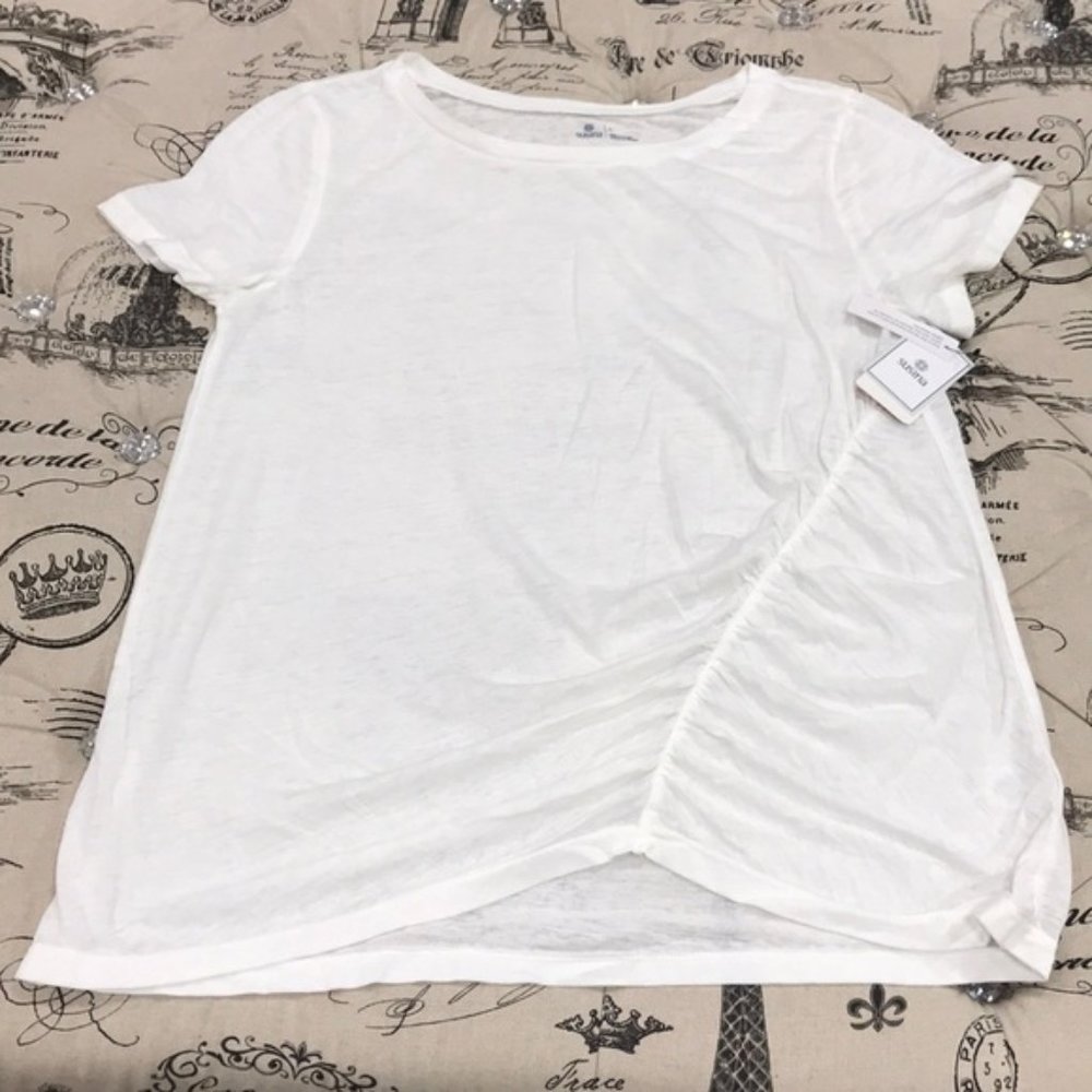 🛍3/$30🛍🎁SUSINA Ruched Burnout T-Shirt - Picture 3 of 7